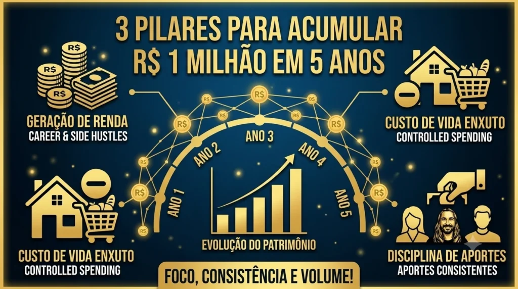 Os 3 pilares para chegar no primeiro milhão.
